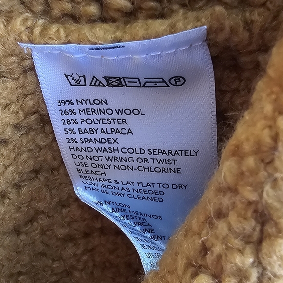 Anthropologie Alpaca Wool Mustard Open-Front Cardigan So Soft - Picture 5 of 5